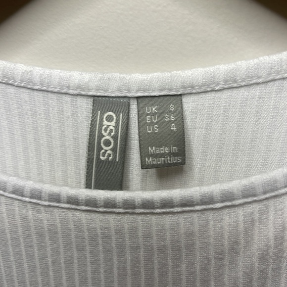 ASOS Ribbed Tank Top- White - Picture 3 of 4